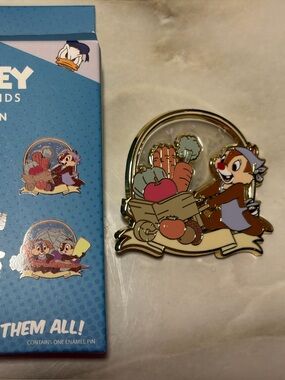 Disney Mickey and Friends Enamel Pin - Dale with Carrot & Veggies Design
